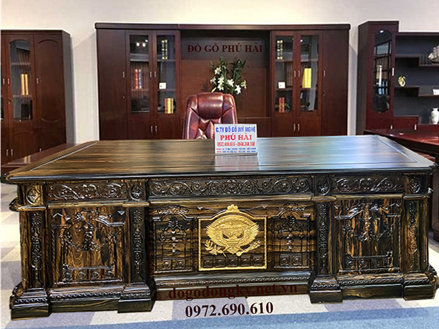 Bàn ghế giám đốc gỗ mun